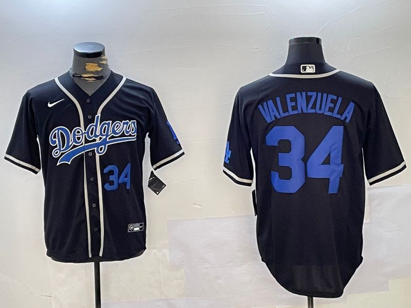 Men Los Angeles Dodgers #34 Valenzuela Black Game 2024 Nike MLB Jersey style 11203->los angeles dodgers->MLB Jersey